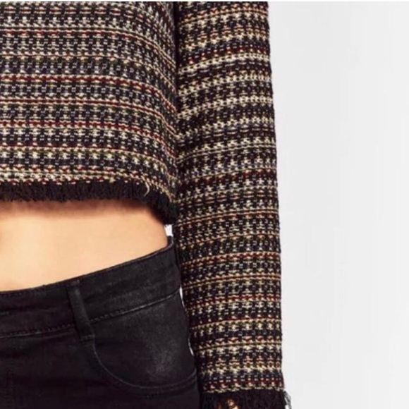 Zara Frayed Crop Top - Picture 5 of 7